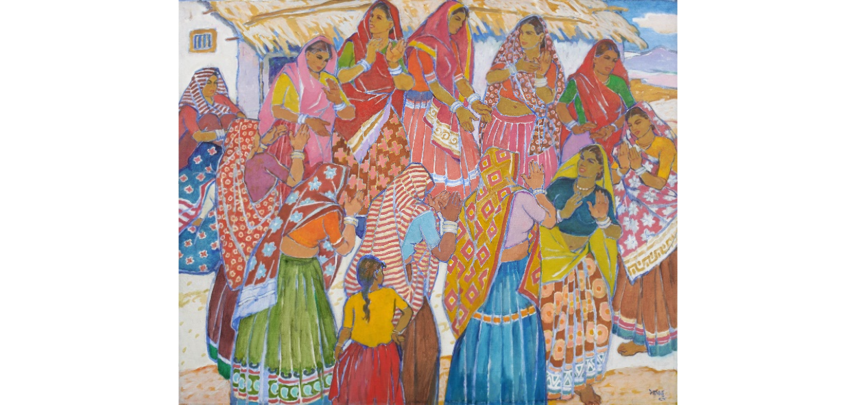 Madhav Satwalekar (1915 x 2006) | Untitled | Oil on canvas | 35 x 43 in