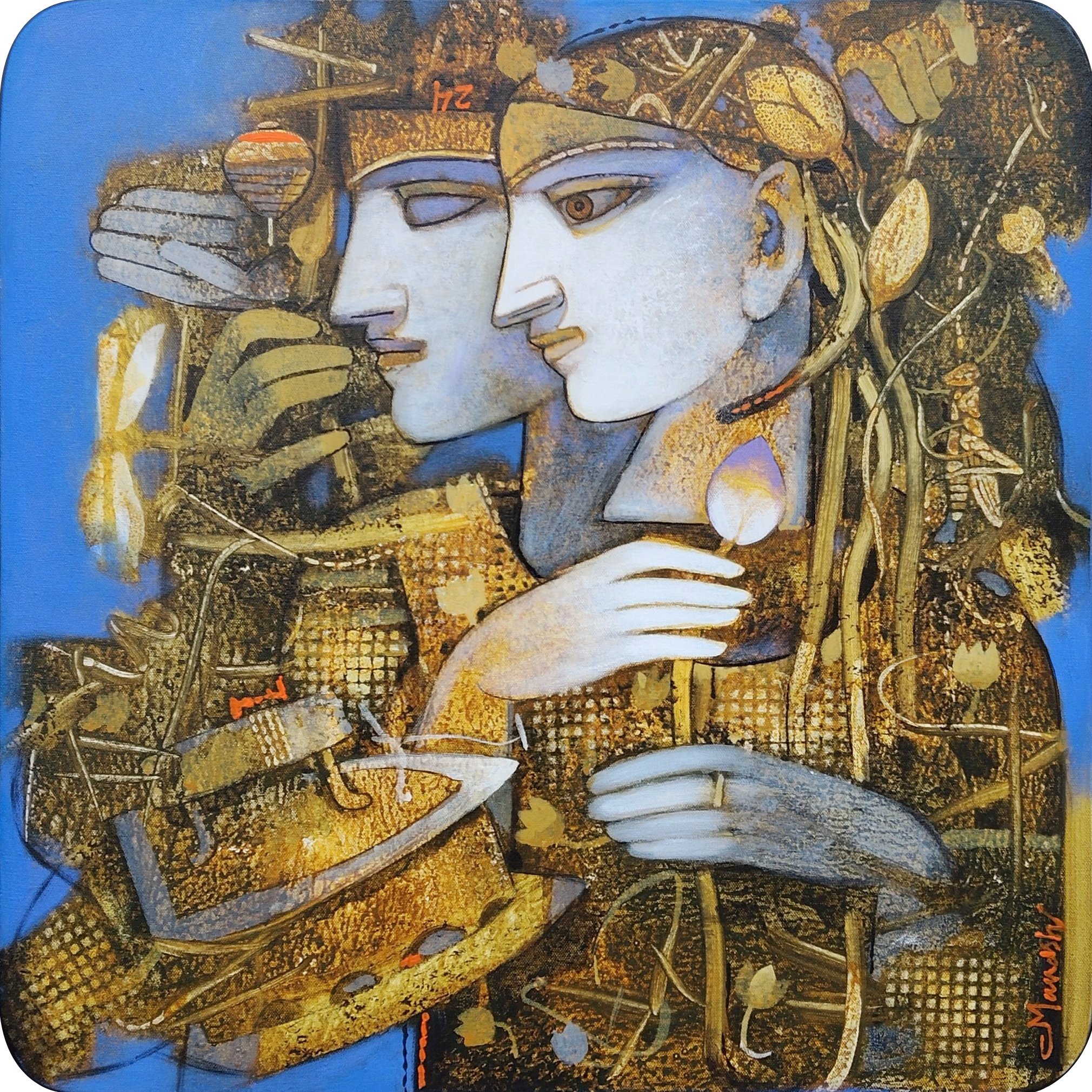 Manash Ranjan Jena | Acrylic on canvas | 24x24 Inches | 2024