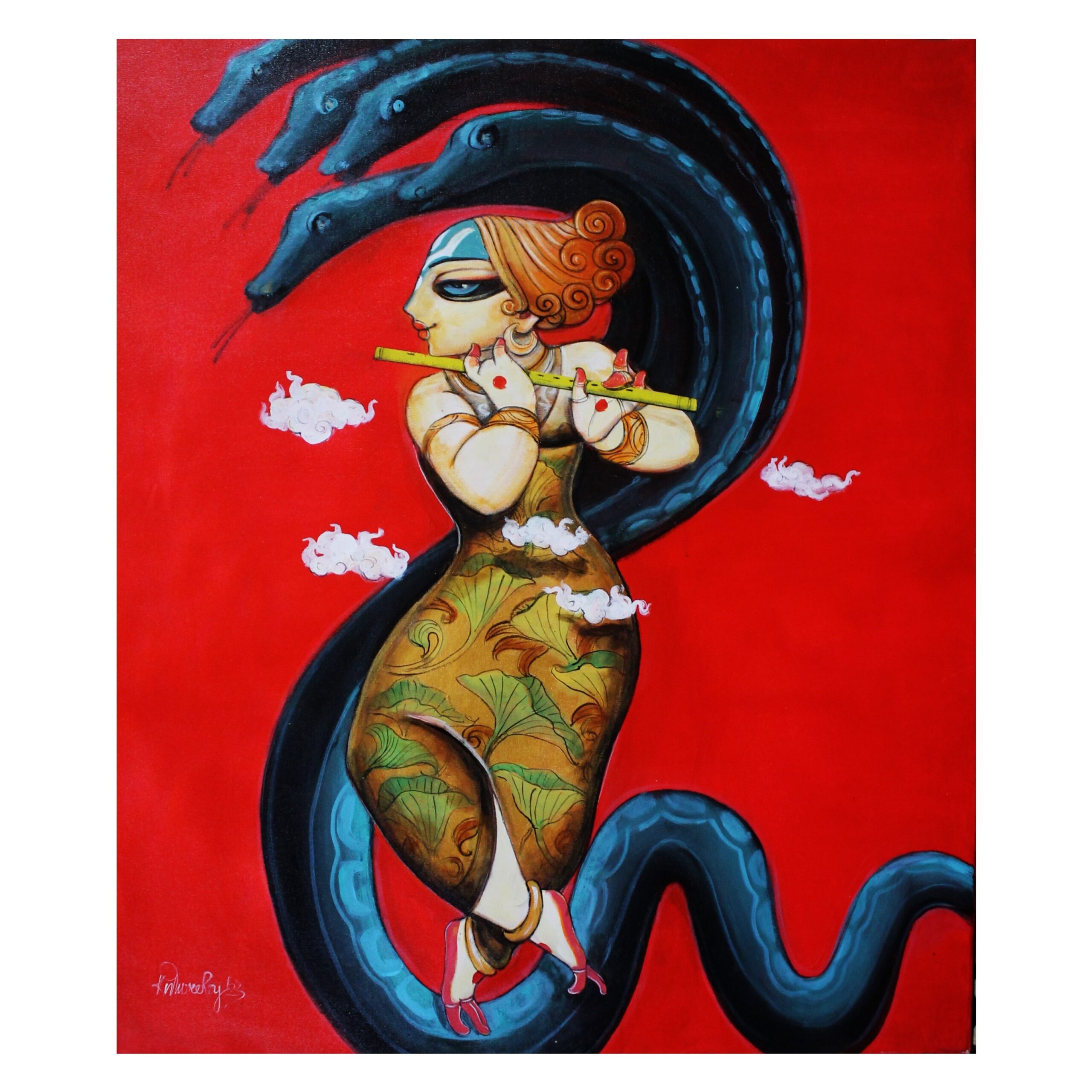 Kishore Roy | Magic Melody | 42x36 Inches | Acrylic on canvas | 2023