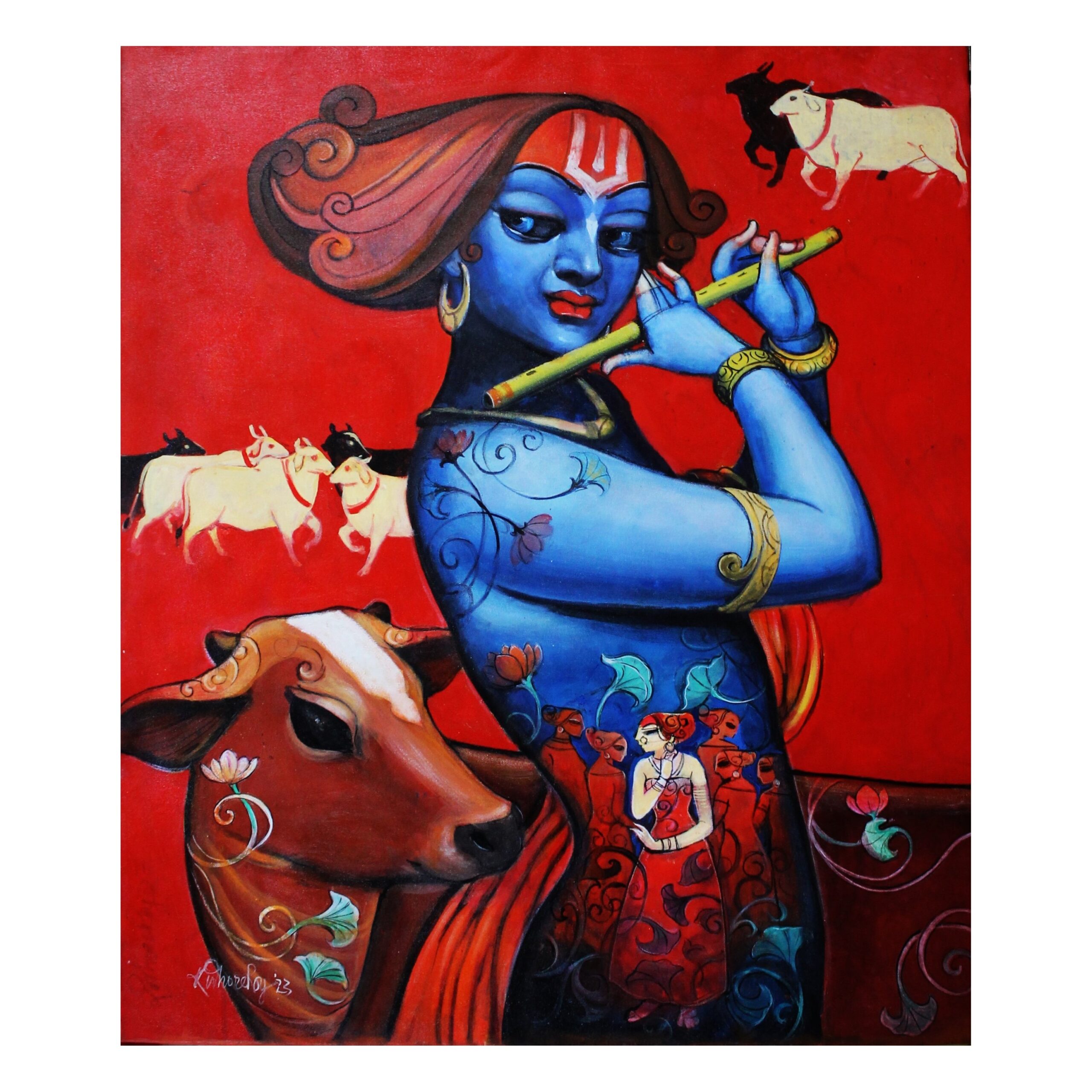 Kishore Roy | Magic Melody | 42x36 Inches | Acrylic on canvas | 2023